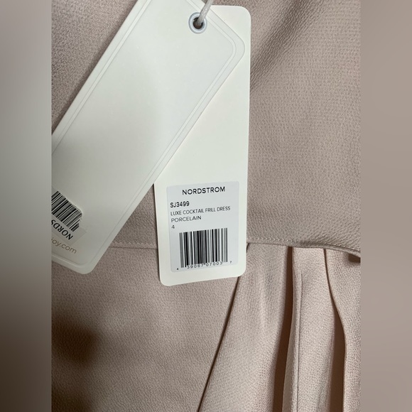 Shona Joy Luxe Frill Tulip Hem Cocktail Women Dress Slim Blush Pink Size 4 - Picture 8 of 13